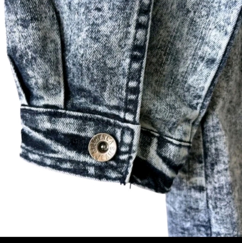 Rare Special A Denim Women's Acid Wash Hooded Urban Casual Toggle Jacket Size L. - Picture 6 of 9